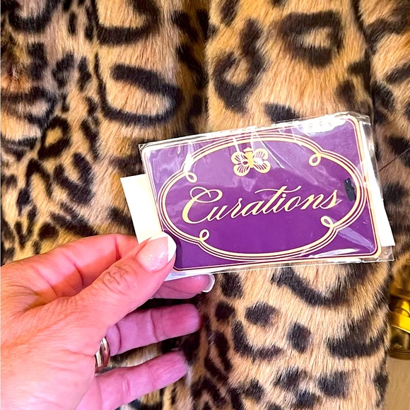 NWT Long Faux Fur Leopard Vest - Picture 3 of 9